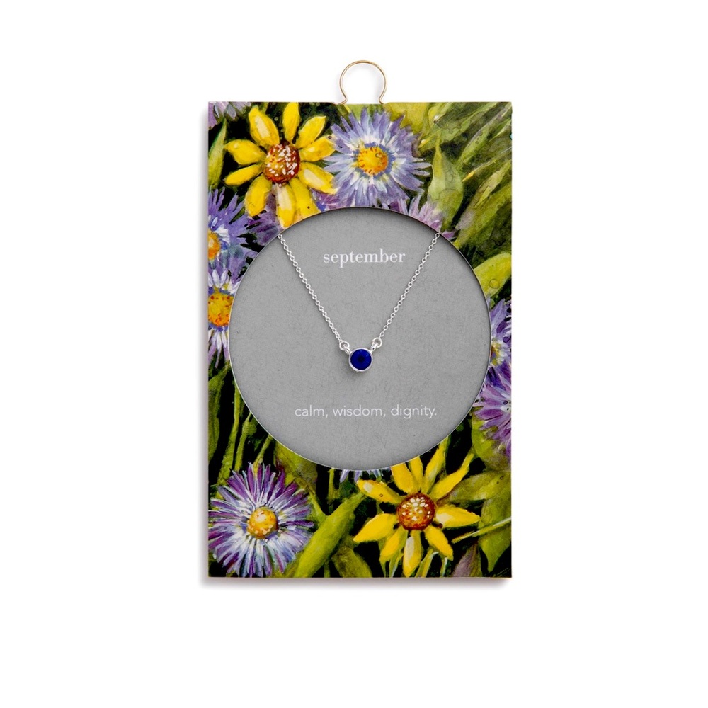 🆕💙Demdaco Birthstone Necklace, September. Brand new in original packaging🆕💙